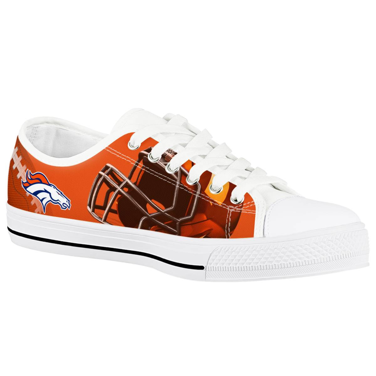 Women's Denver Broncos Low Top Canvas Sneakers 005